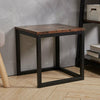 Industrial Side End Coffee Table Sofa Bedside Lamp Stand Rustic Wood Metal Table