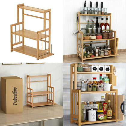 Kitchen Bathroom 3 Tier Standing Spice Rack Tribesigns Countertop Storage Shelf