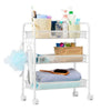 3/4/5 Tier Mesh Rolling Cart Trolley Storage Rack Kitchen Serving Trolley