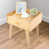 1 Drawer Small Wooden Bedroom Bedside Cabinet Furniture Nightstand Side Table