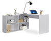 L-Shaped Computer Desk Corner W/ Shelves Workstation Home Office PC Study Table