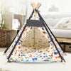 Pet Tipi Teepee Tent House Durable Foldable Dog Cat Bed Kennel House Kitten Tree