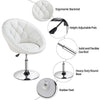 Barstool Height Adjustable Bar Chair PU Round Tub Chair Swivel Vanity Chair
