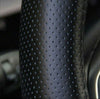 Universal Car Steering Wheel Cover Protector Glove Perforated Black Pu Leather