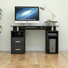 Otley Computer Desk 2 Drawer Laptop PC Study Table Workstation Office Home Black