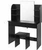 Modern Dressing Table Makeup Desk with Mirror&Drawer Stool Bedroom white Black