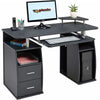 Computer Desk with Shelves Cupboard & Drawers for Home Office Piranha Tetra PC 5