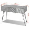 Console Hall Table Side End Dressing Desk with 3 Drawers Grey/Brown Furniture UK