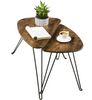 Industrial Nest Tables Set 2 Vintage Side End Coffee Rustic Metal Hairpin Legs