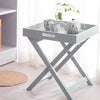 Butlers Console Tray Table Grey Portable Serving Wooden Shelf Storage Folding