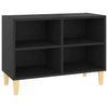 TV Cabinet with Wood Legs Black 69.5x30x50 cm Living Room Hot Sale