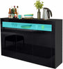Cabinet 2/3 Doors Storage High Gloss Fronts Sideboard Display Cupboard LED Light