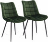 2x Dining Chairs Kitchen Living Room Lounge Counter Chair Velvet Metal Legs Home