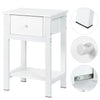 White Bedside Tables with Drawer Nightstand Cabinet Bedroom Furniture Storage