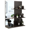 Bathroom Mirror Cabinet Wall Mounted Storage With 3-levels Storage Compartments