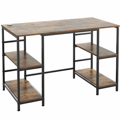 Corner Computer Desk PC Table Workstation Home Office Study Furniture Metal