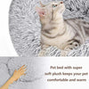 Pet Dog Cat Calming Bed Comfy Shag Warm Fluffy Cushion Mattress Fur Round Nest