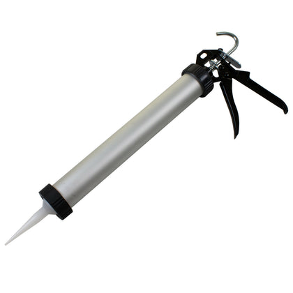 600ML SAUSAGE CAULKING GUN HEAVY DUTY SILICONE SEALANT CARTRIDGE MASTIC & NOZZLE