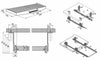 Under desk computer keyboard tray, shelf, sliding drawer complete kit - Grey