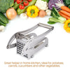Potato Chipper French Fries Slicer Chip Cutter Chopper Maker 2 Blades Stainless