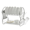 3 Tier Kitchen Dish Drainer Rack Plate Bowl Cutlery Sink Tool Holder D