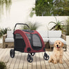 Large Dog Cat Stroller Pet Puppy Pram Pushchair Travel Cart Buggy Carrier 4Wheel