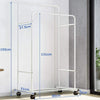 Industrial Double Rod Garment Rack Hanging Clothes Rack Stand Shoe Rack Wardrobe
