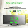 LED Digital Alarm Clock Mains USB/Battery Temperature Large Mirror Display 2021