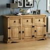Sideboard Corona & Panama 1 2 3 4 Door Drawer Solid Waxed Pine Furniture Units