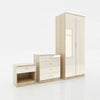Modern High Gloss Wardrobe Chest of Drawers Bedside Table Bedroom Furniture Set