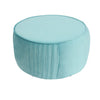 Round Velvet Blue Makeup Dressing Table Stool Footstool Ottoman Sofa Pouffe Seat