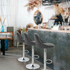 2X Bar Stools Leather Swivel Gas Lift Rest Chair Home Kitchen Pub Breakfast Seat