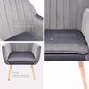ArmChair Velvet Dining w 8cm Padded Cushion Comfy Cover for Home & Office