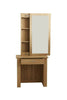 Modern Dressing Table Jewelry Makeup Desk w/Sliding Mirror Bedroom Storage Shelf