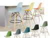Breakfast Bar Stools Home Kitchen, Pub with Wooden Legs - 11 colors
