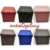 storage box Foldable ottoman heavy duty faux leather Pouffe foot stool toy box