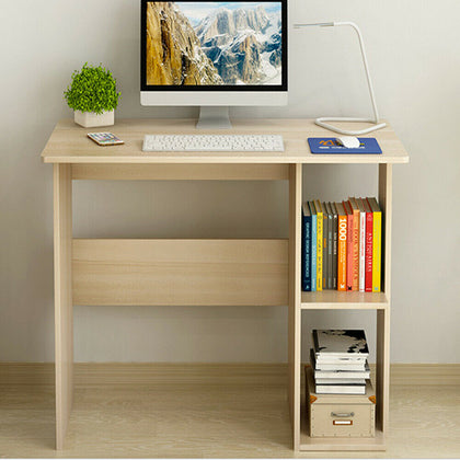 Home Office Computer Desk Student Laptop Study PC Small Table 2 Layer Shelves UK