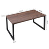 Rectangle Dining Table Industrial Wooden Top Steel Legs 150x90cm Home Furniture