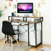 Wooden Computer Desk Writing Table Workstation W/ Monitor Stand & Keyboard Tray