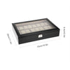 Mens 24 Grids Leather Watch Display Case Jewelry Collection Storage Holder Box