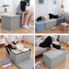 40cm Folding Ottoman Storage Box with Lid Pouffe Footstool Toy Container Bench