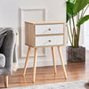 Modern Bedside Side End Table Nightstand Storage 2 Drawers Bedroom Living Room