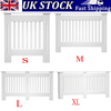 Radiator Cover White Cabinet Slatted Traditional Shelf Grill Furniture MDF Wood