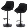 2x Bar Stools Gas Lift Stools Velvet Breakfast Kitchen Club Cafe Swivel Chairs