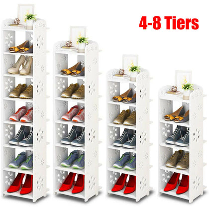 4/5/6/7/8 Tiers Shoe Rack Storage Shelf Display Stand Organiser Unit Cabinet