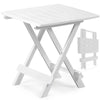 White Plastic Folding Side Table Bistro Coffee Garden Small Coffee Table Outdoor