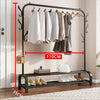 Double Metal Clothes Rail Hanging Rack Clothes Display Stand Lower Shelf Storage