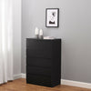 Home Matt Black Chest Of 5 Drawers Bedroom Furniture Hallway Storage Cabinet UK