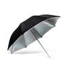 Studio Umbrella 33" Reflective Flash Photo Black Silver Soft Light Photography