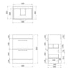 Modern Bathroom Vanity Unit with Basin Sink Storage Cabinet Furniture 600 White